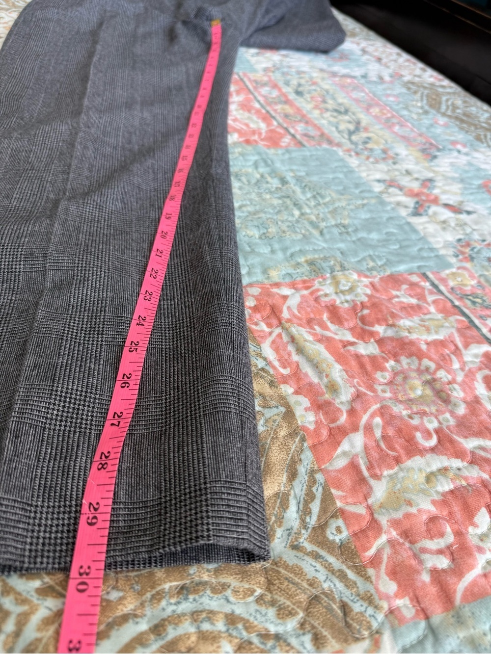 Evan Picone Gray Pleated High-Waist Tailored Trousers Wool blend size 8 Preppy - Picture 9 of 12